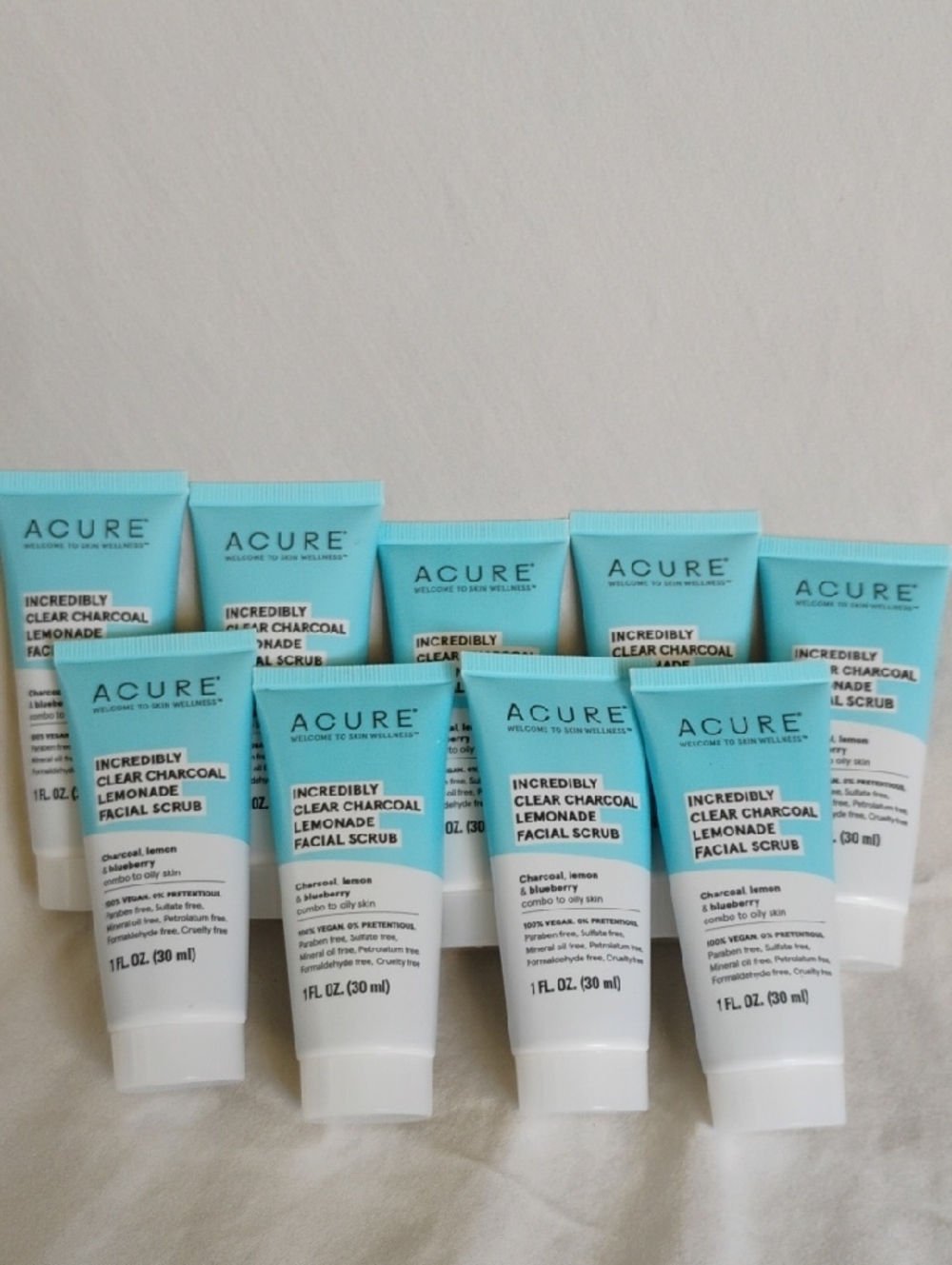 Acure Incredibly Clear Charcoal Lemonade Facial Scrub 9 Travel Suze